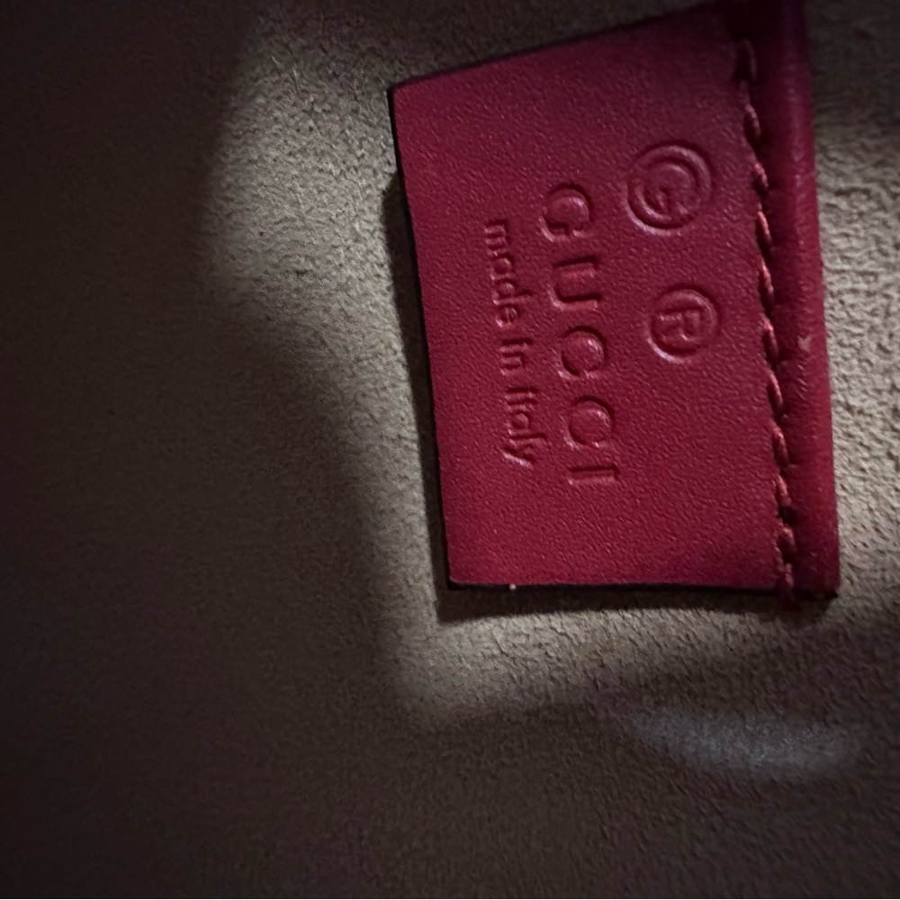 Gucci GG Blooms Mini Boston‎ Bag Red Leather Crossbody - Picture 9 of 9